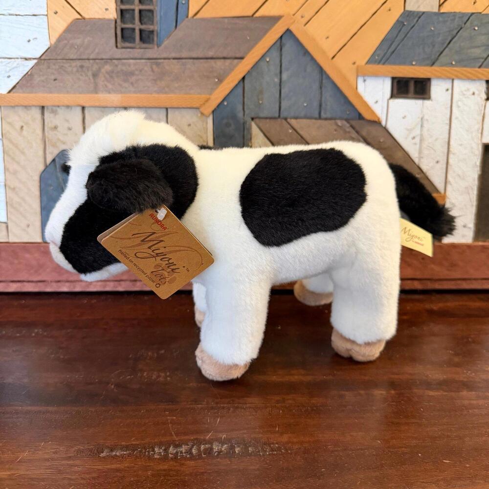 Aurora Adorable Miyoni Tots Holstein Calf Stuffed Plush Animal‎